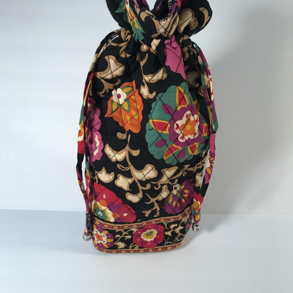 Vera Bradley Vintage Suzani Wine Bottle Drawstring Bag
